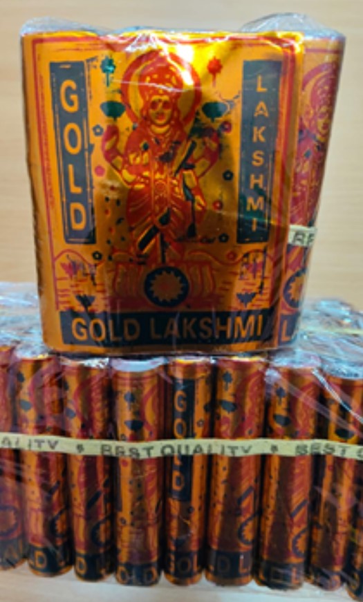 4 Inch GOLD LAXMI CRACKERS 10 PLY (5Pcs)