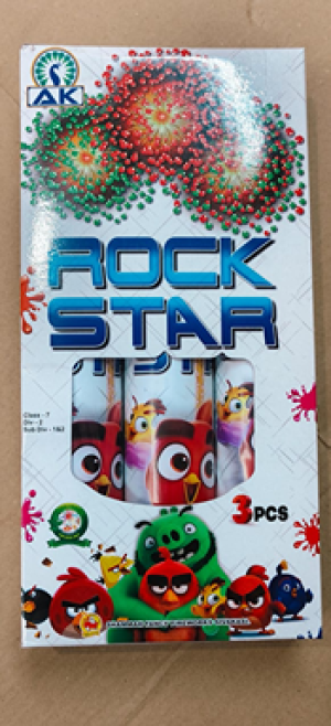 2``INCH ROCK STAR BLUE(3Pcs) (BRAND)